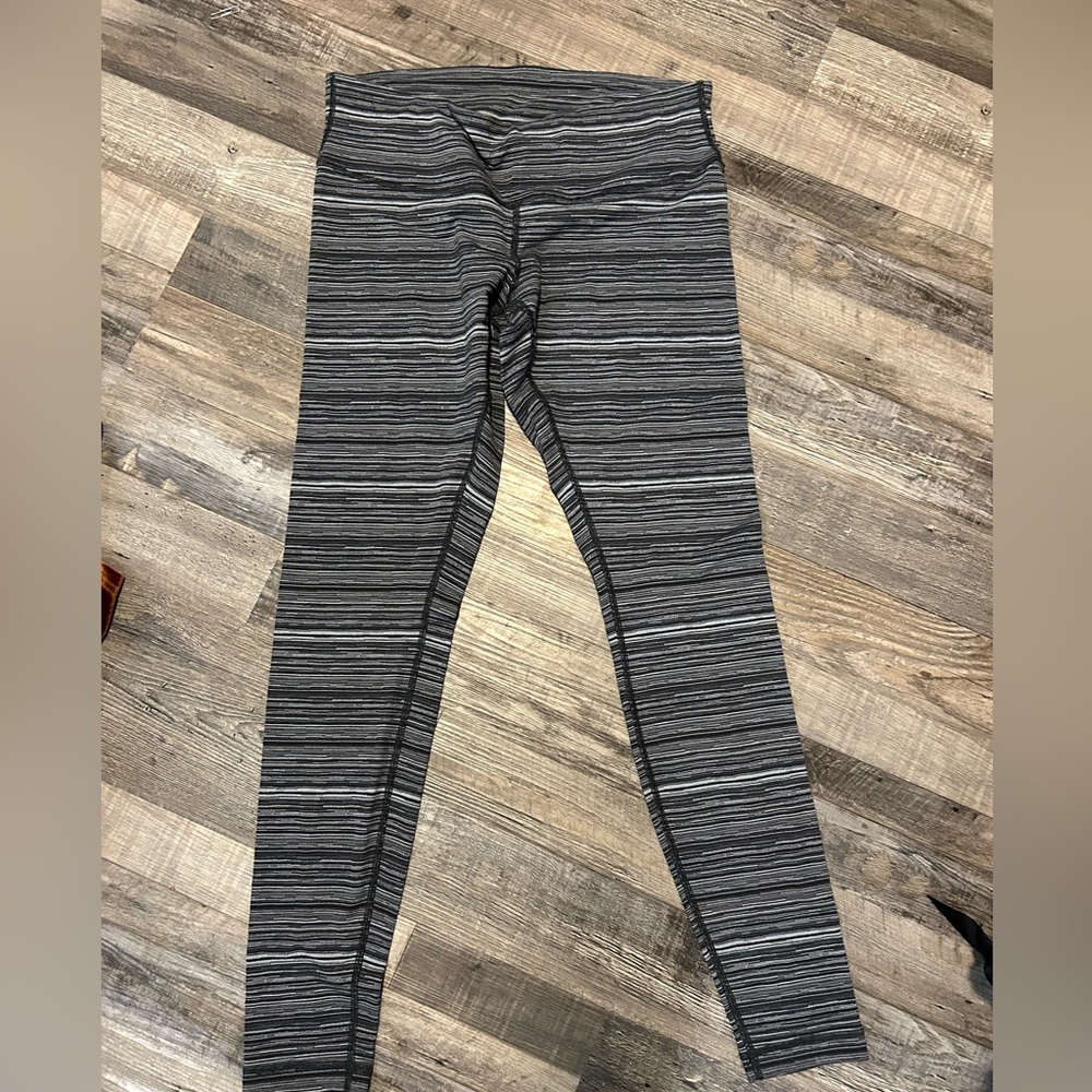 Striped Gray Kids Leggings